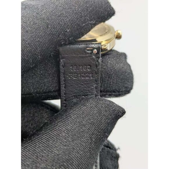 Gucci G-Timeless Bee Quartz Calfskin Strap Watch Black 29mm 632794 main image 8